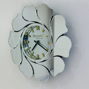 Crystal glass mirror decorative wall clock