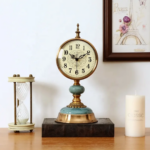 Mantel Clocks, 6 inches Silent Mantel Clocks, Cermet Process Modern Desktop Clock, Battery Operated Quartz Table Clock for Living Room Office Shelf Fireplace