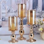 Big Luxury Metal Glass Candle Holder