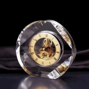 European Luxury Crystal Table Clock