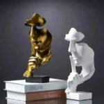 Silence is Gold Abstract Art Figurine