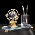 Crystal Glass Desk Organizer