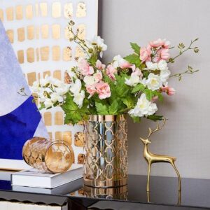 Nordic Gold Metal Flower Vase