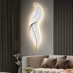 Light Luxury Feather Led Wall Decor