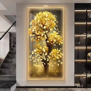 3D Wealth Tree Wall Art With Led Light