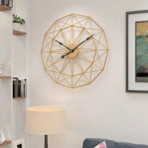 Geometric Metal Wire Decorative Wall Clock