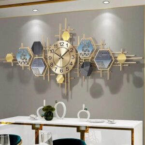 Large Geometric Decorative Wall Clock