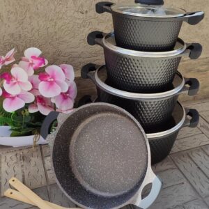 5 pcs granite cooking pots