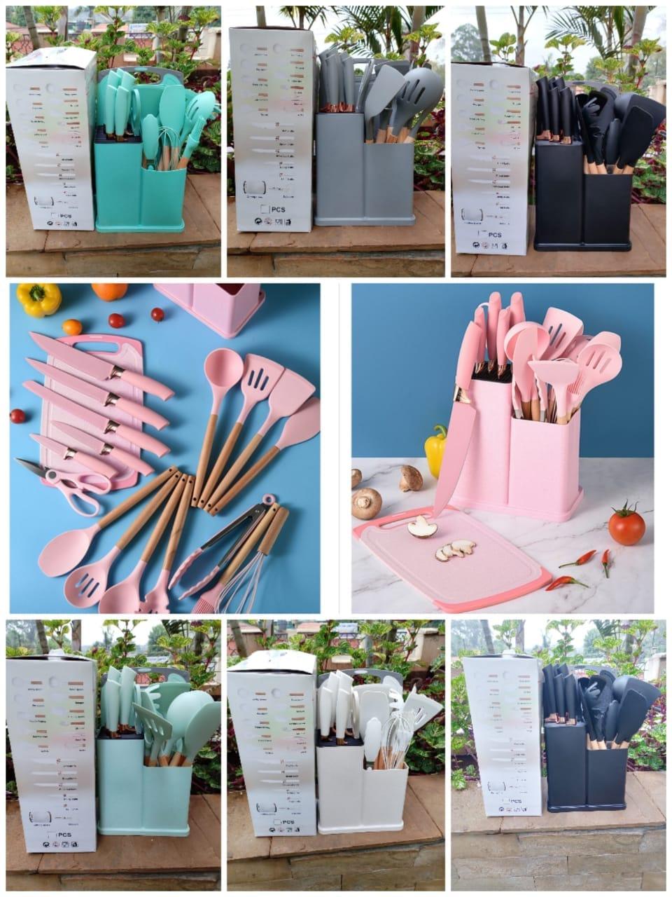 19 pcs silicone cooking set