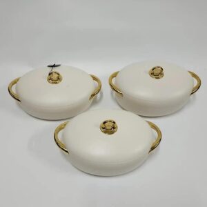 SET OF 3 FOREVER GOLD LUXURIOUS HOTPOTS CREAM