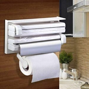 3 in 1 Wrap Center Holds Silver Foil, Plastic Wrap, and Paper Towels