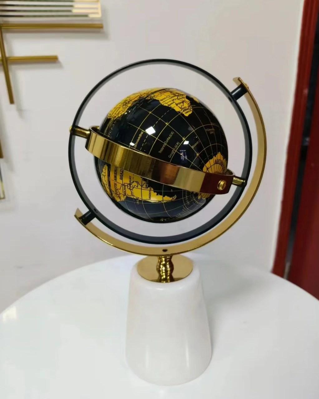 Marble base globe
