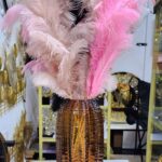 Textured Glass Accent Vase with Sophisticated Amber Finish Organic Modern Flower Vase for Home and Office