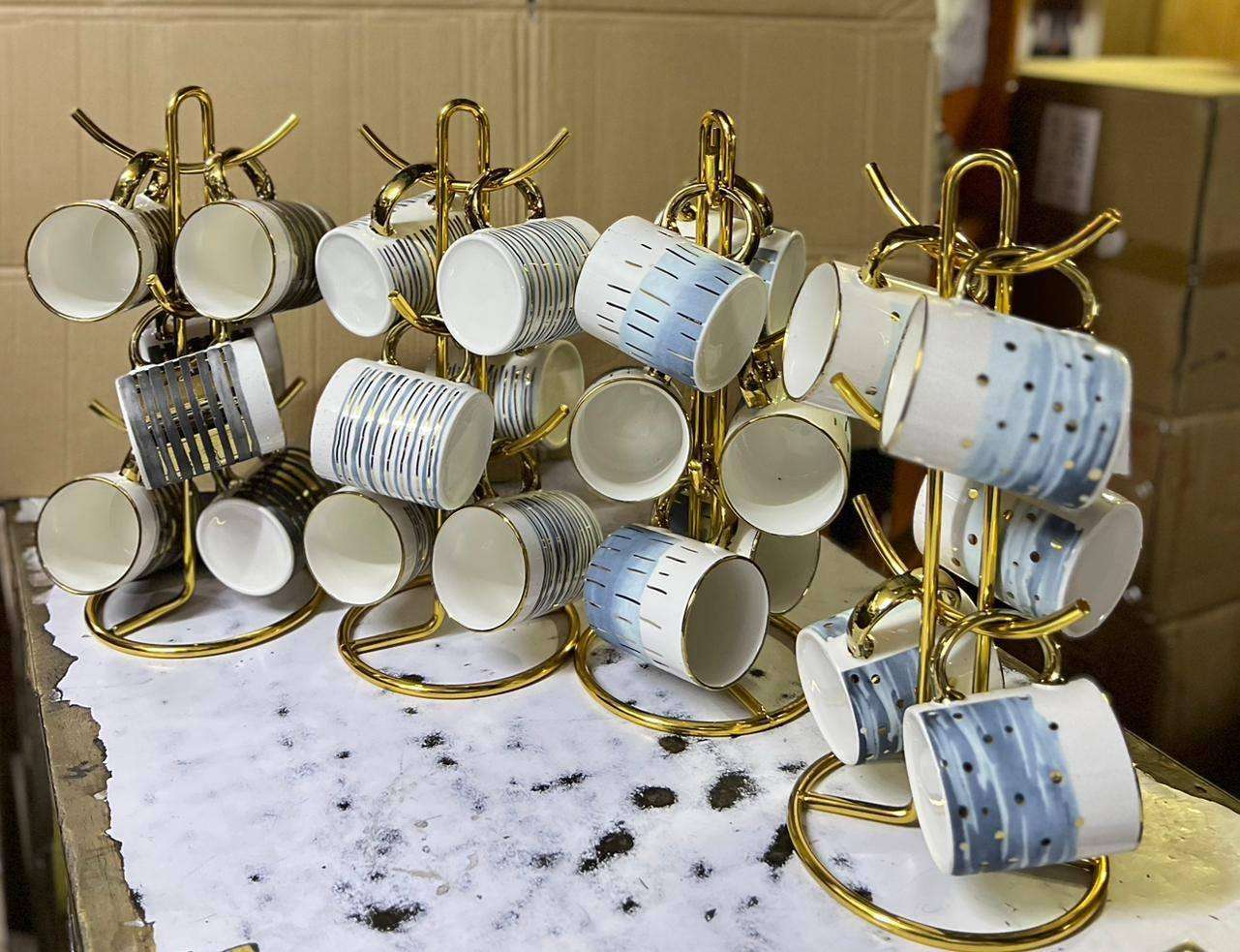 6 pcs starlQuantity. 6 pcs mugs material. ceramic. Suitable for both hot and cold drinks. Durable and elegant, no peeling offy mugs
