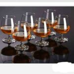 6 pcs clear cognac glasses