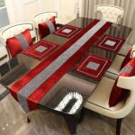 Table runner set,1 runner with 4 matching mats