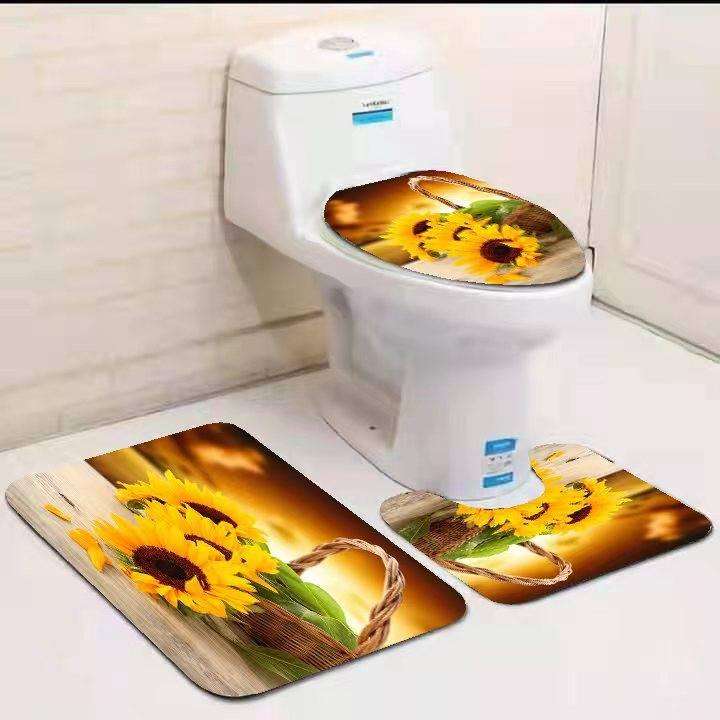 3 pcs bathroom mats set