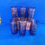 6 pcs heavy silver water glasses