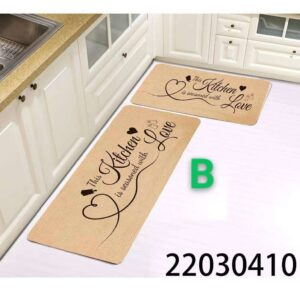 2 pcs rubber base anti slip kitchen mats