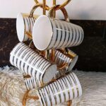 6 pcs golden stripes mugs