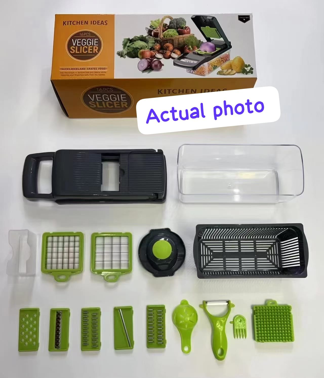 16 in 1 Multifunctional Vegetable Cutter Vegetable Chopper Mandoline Slicer Vegetable Slicer Grater Set