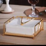 Luxury metallic serviette holder