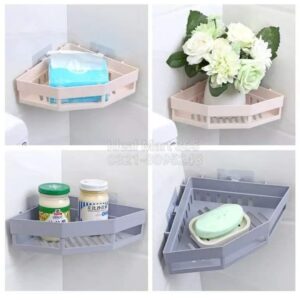 Bathroom Corner Shelf, Bathroom Accessories, Bathroom Shelf, Shelves, Bathroom Hardware And Accessories, Storage Racks, Wall Mounted Shelf, Bathroom Accessories Set For Home, Washroom, Basin, Kitchen Multipurpose Shelves/ Holder Self Stand