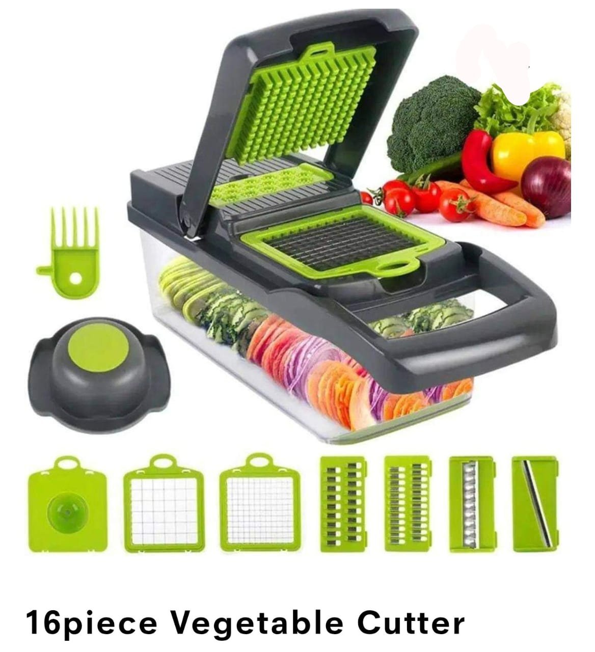 16 in 1 Multifunctional Vegetable Cutter Vegetable Chopper Mandoline Slicer Vegetable Slicer Grater Set