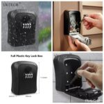 Weatherproof Wall-mounted Key Safe Password Key Box Key Lock Box Combination Key Storage Lock Box Indoor and Outdoor.