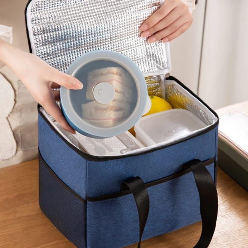 Insulated Lunch Bag, Outdoor Portable Waterproof Insulated Picnic Lunch Bag