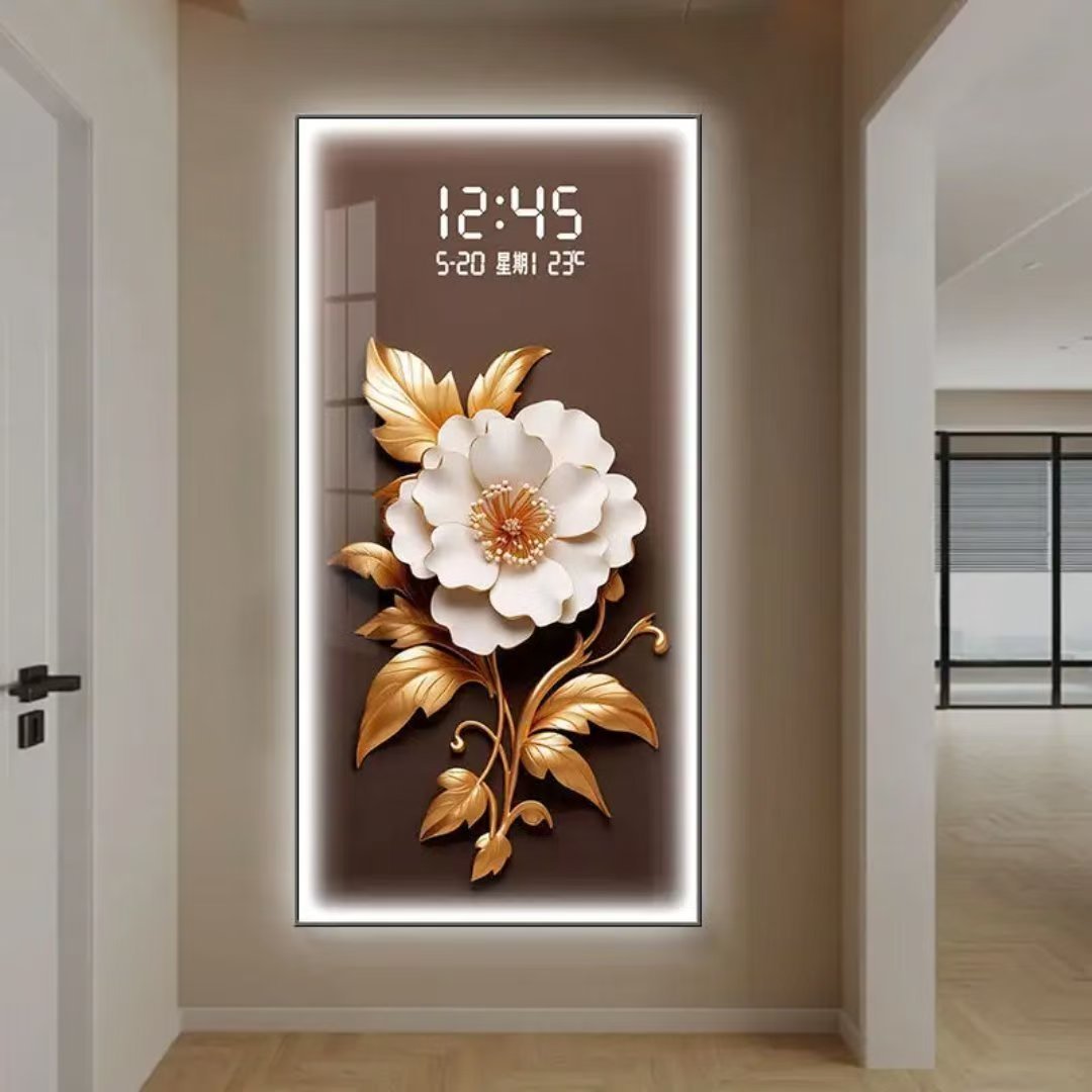 Led frame decorative digital wall clock