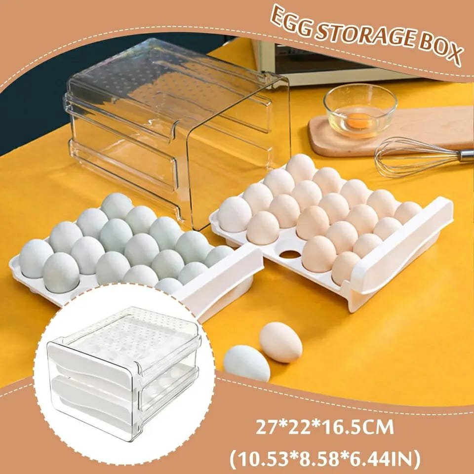32 pcs Egg Storage Box Drawer//refrigerator Egg Storage Box