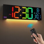 LED DIGITAL MULTICOLOR WALL CLOCK