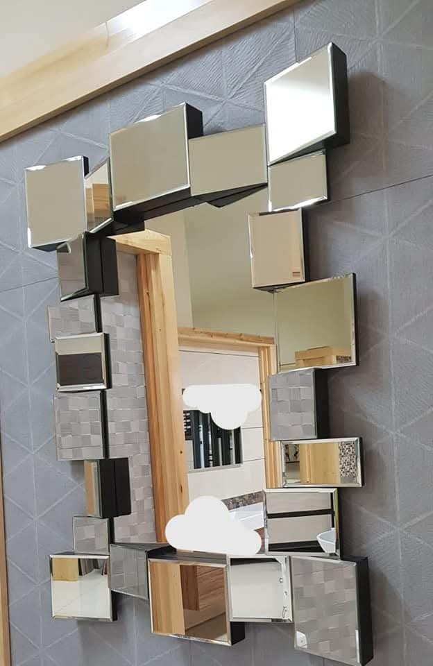 Big 120 cm by 80 crystal glass 3D decorative mirror
