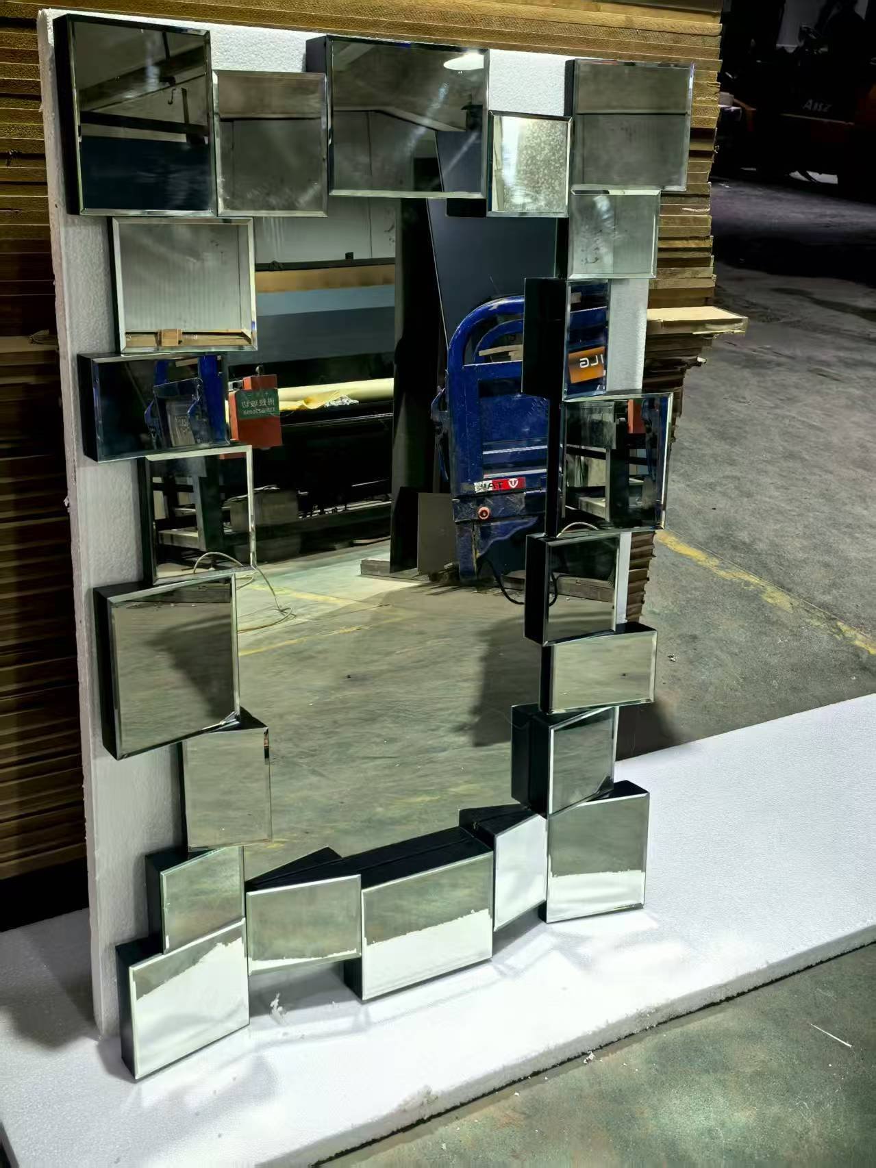Big 120 cm by 80 crystal glass 3D decorative mirror