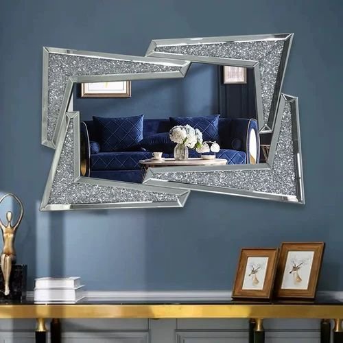 Big 120cm by 80 cm Crystal glass decorative mirror