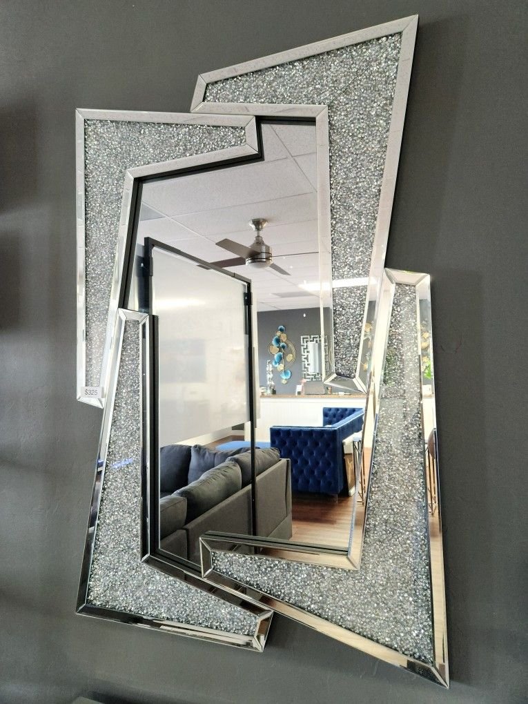 Big 120cm by 80 cm Crystal glass decorative mirror