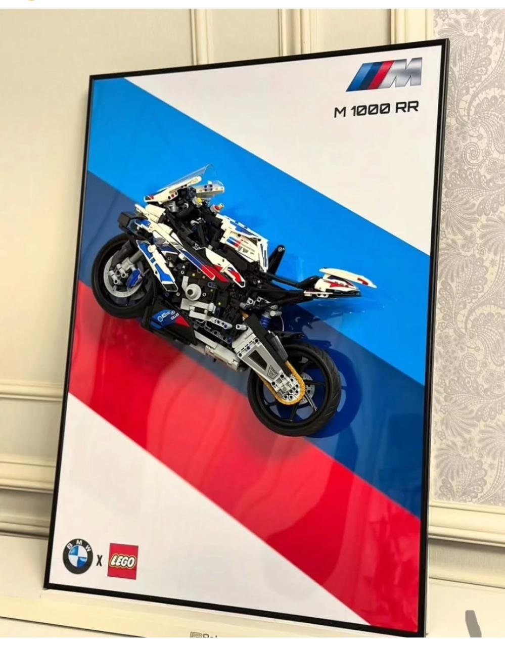 Display Backboard Motorcycle Wall Frame Wall Mounted Backboard as a Gift for Motorcycle Model Enthusiasts (excluding Models and Acrylic Panels) (42130)