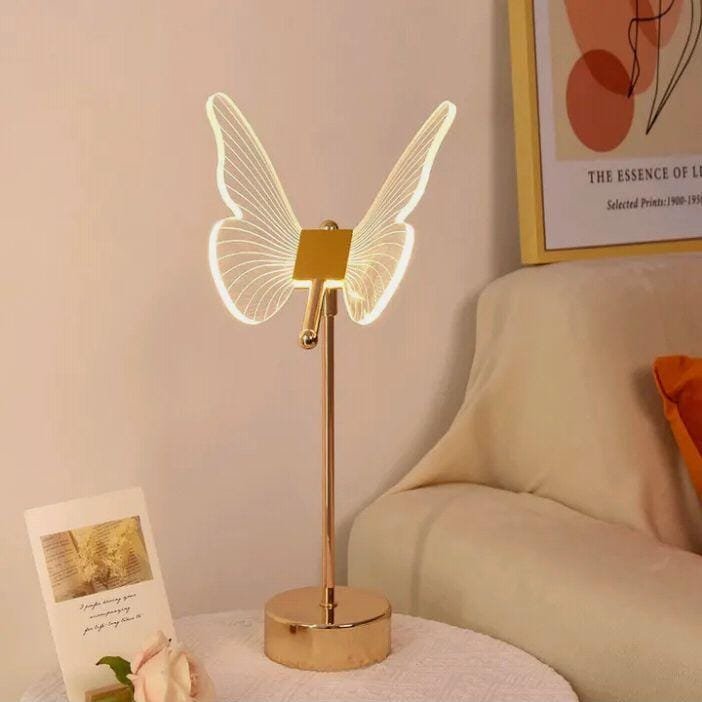 Table top butterfly lamp