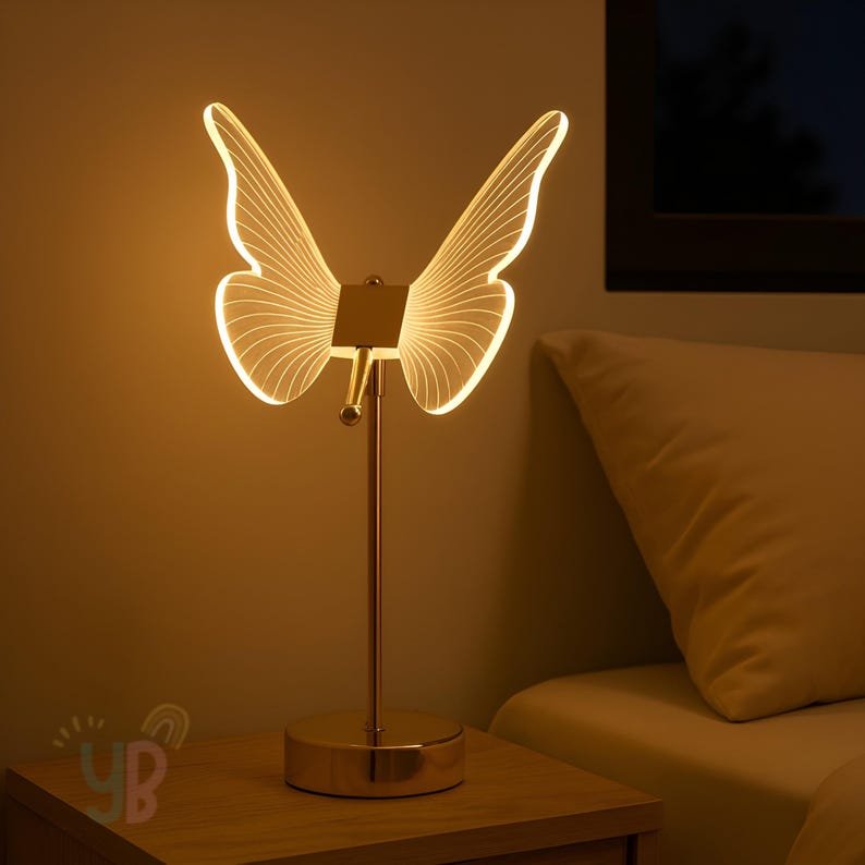 Table top butterfly lamp